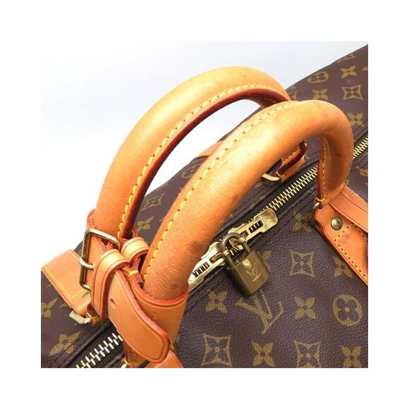 Pre Loved Louis Vuitton Keepall 55 Monogram Canvas Travel Bag Unisex Brown - Picture 5 of 8